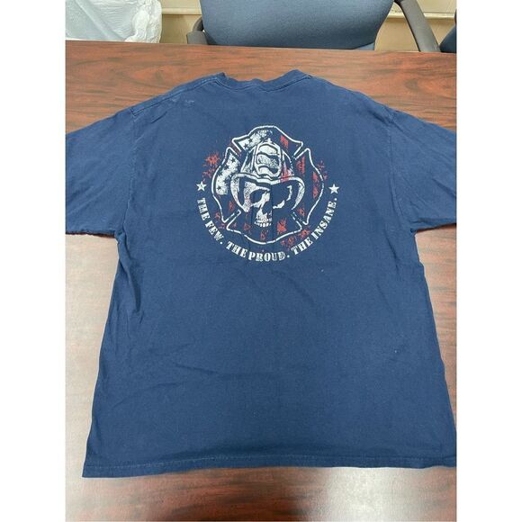 Men’s Fire Department Navy Tee - Picture 4 of 7